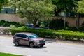 2020 Toyota Highlander SUV driving on a road Royalty Free Stock Photo