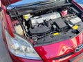 Toyota Hybrid Prius engine closeup: Swat, Pakistan - 08 february 2024