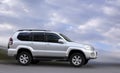 Toyota Land Cruiser Prado silver car. Royalty Free Stock Photo