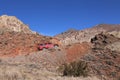 Toyota Landcruiser on the Titus Canyon Road Nov 2014 in Death Valley National Park, California, USA Royalty Free Stock Photo