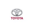 Toyota logo editorial illustrative on white background Royalty Free Stock Photo