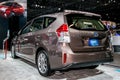 A Toyota Prius V detail from interior on exhibit at the 2016 New York International Auto Show