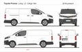 Toyota Proace Cargo Long Van L3 2016-present Royalty Free Stock Photo