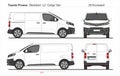 Toyota Proace Cargo Standard Van L2 2016-present Royalty Free Stock Photo