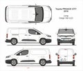 Toyota Proace City Cargo Van L2 2018-present Royalty Free Stock Photo