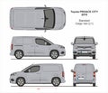 Toyota Proace City Cargo Van L1 2018-present Royalty Free Stock Photo