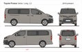 Toyota Proace Verso Long Van L3 4 doors 2016-present Royalty Free Stock Photo