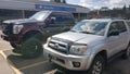 Toyota 4runner vs Ford f250 Royalty Free Stock Photo