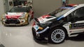 Toyota Yaris WRC and Citroen DS3 WRC exposed in the Cars Collection of H.S.H. the Prince of Monaco Royalty Free Stock Photo