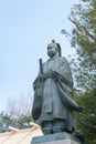 Toyotomi Hideyori Statue at Tamatsukuri Inari Shrine in Osaka, Japan. Toyotomi Hideyori 1593-1615 Royalty Free Stock Photo