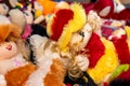 A large variety of colourful soft toys are displayed Stock Photo Royalty Free Stock Photo