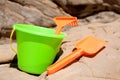 Toys beach in the sand Royalty Free Stock Photo