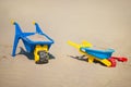 Toys beach in the sand Royalty Free Stock Photo