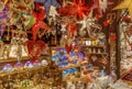 Toys and decorations on the Christmas market, Germany Royalty Free Stock Photo