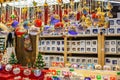 Toys and decorations on the Christmas market, Germany Royalty Free Stock Photo