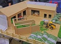 Toys Farmyard Sheds Buildings Barns animals tractors at a Show in Northern Ireland Royalty Free Stock Photo