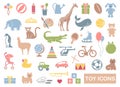 Toys icon set Royalty Free Stock Photo