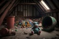 Toys inside a dark house Ganerative AI