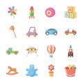 Kids Toys Flat Icons