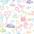 Toys seamless pattern