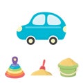 Toys set collection icons Royalty Free Stock Photo