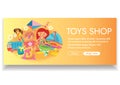 Toys shop banner design for online shoping
