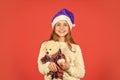 Toys shop. Cute plush friend. Christmas gift. Teddy bear improve psychological well being. Small girl hold teddy bear