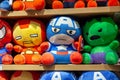 MINSK, BELARUS - December 20, 2019: Toys superheroes of the Marvel universe made by Miniso on store shelves.