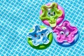 Toys in the swimming pool Royalty Free Stock Photo