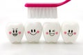 Toys teeth in a smiling mood isolated on white background Royalty Free Stock Photo