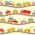 Toys transport seamless pattern