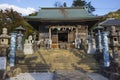 Tozan shrine in Arita is unique for having both a torii gate and statues of komainu guardian
