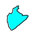 Tozeur division of Tunisia vector map illustration