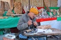 A local craftsman at work Habib Bourguiba avenue