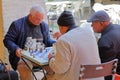 Locals playing chess inside a cafe in Tozeur