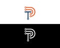 TP letter technology professional logo