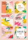 Variety of summer sales banners