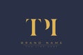 TPI abstract letter logo design Royalty Free Stock Photo
