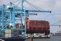 TPM seafreight container terminal on the Maasvlakte in the port of Rotterdam in the Netherlands