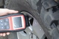 TPMS sensor programmer.Tire pressure sensors Royalty Free Stock Photo