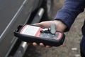 TPMS sensor programmer.Tire pressure sensors Royalty Free Stock Photo