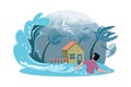 Natural Disasters Illustration concept on white background Royalty Free Stock Photo