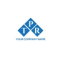 TPR letter logo design on white background. TPR creative initials letter logo concept. TPR letter design Royalty Free Stock Photo