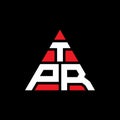 TPR triangle letter logo design with triangle shape. TPR triangle logo design monogram. TPR triangle vector logo template with red Royalty Free Stock Photo