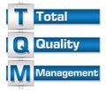 TQM - Total Quality Management Blue Grey Squares Block