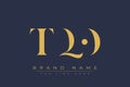 TQO abstract letter logo design Royalty Free Stock Photo