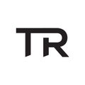 tr initial letter vector logo icon