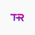 TR letter logo, modern monogram