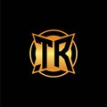 TR Logo Letter Geometric Golden Style