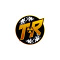 TR Logo Monogram ESport Gaming with Gas Shape Design